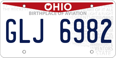 OH license plate GLJ6982