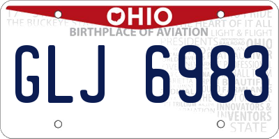 OH license plate GLJ6983