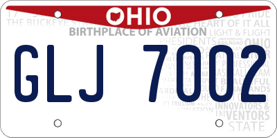 OH license plate GLJ7002