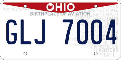 OH license plate GLJ7004