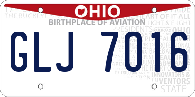 OH license plate GLJ7016