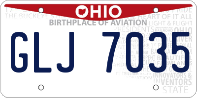 OH license plate GLJ7035