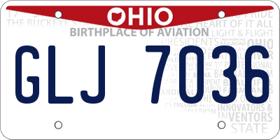 OH license plate GLJ7036