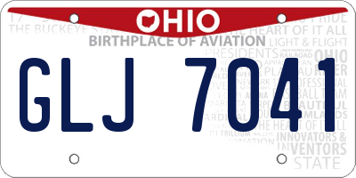 OH license plate GLJ7041