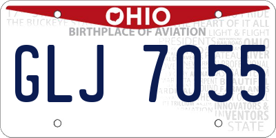 OH license plate GLJ7055
