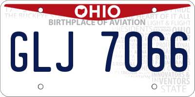 OH license plate GLJ7066
