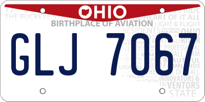 OH license plate GLJ7067