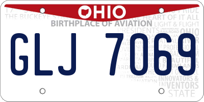 OH license plate GLJ7069