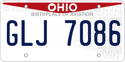 OH license plate GLJ7086