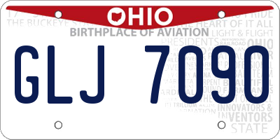 OH license plate GLJ7090