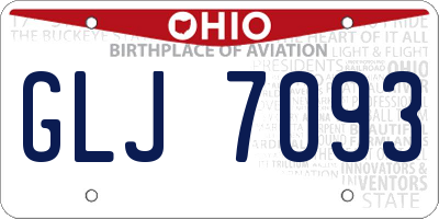 OH license plate GLJ7093