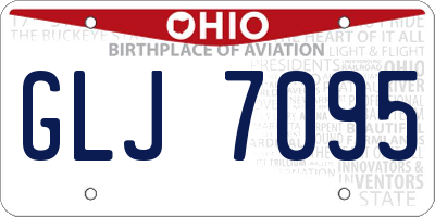 OH license plate GLJ7095