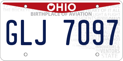 OH license plate GLJ7097
