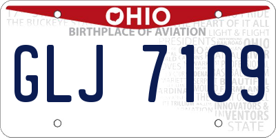 OH license plate GLJ7109