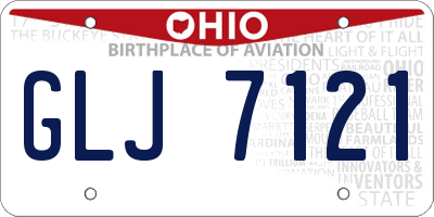 OH license plate GLJ7121