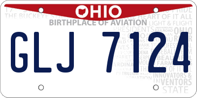 OH license plate GLJ7124