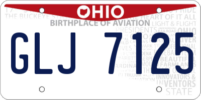 OH license plate GLJ7125