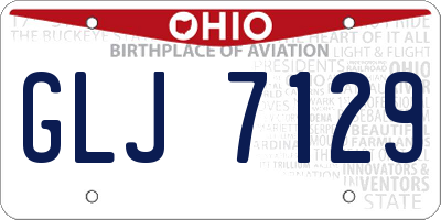 OH license plate GLJ7129
