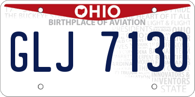 OH license plate GLJ7130