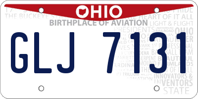 OH license plate GLJ7131