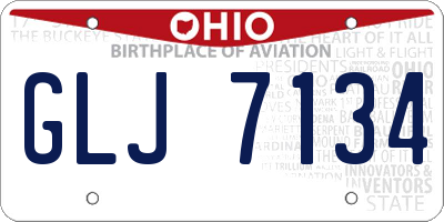 OH license plate GLJ7134