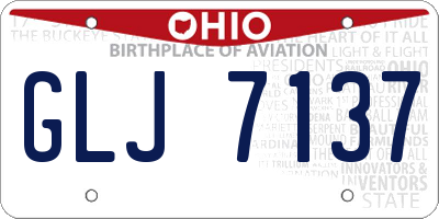 OH license plate GLJ7137