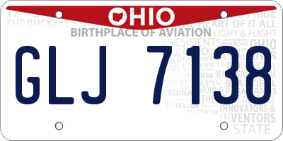 OH license plate GLJ7138