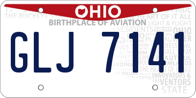 OH license plate GLJ7141