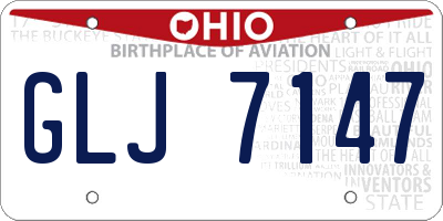 OH license plate GLJ7147