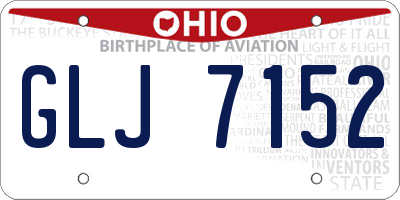 OH license plate GLJ7152