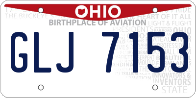 OH license plate GLJ7153