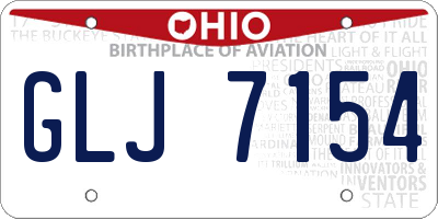 OH license plate GLJ7154