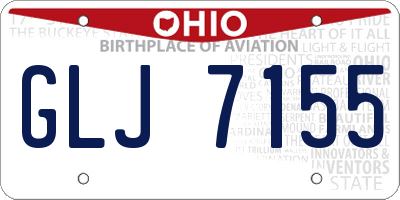 OH license plate GLJ7155