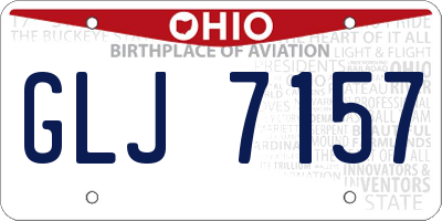 OH license plate GLJ7157