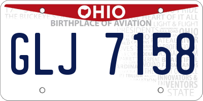 OH license plate GLJ7158