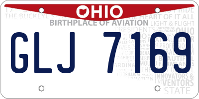 OH license plate GLJ7169