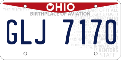 OH license plate GLJ7170