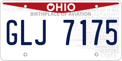OH license plate GLJ7175