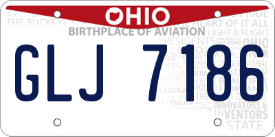 OH license plate GLJ7186