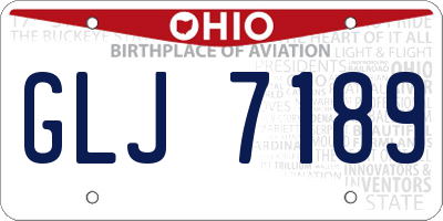 OH license plate GLJ7189