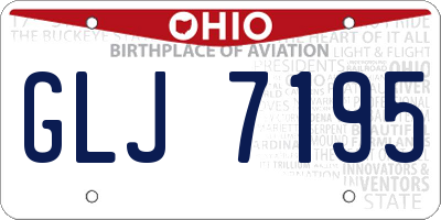 OH license plate GLJ7195