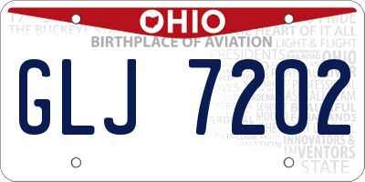 OH license plate GLJ7202