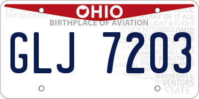 OH license plate GLJ7203