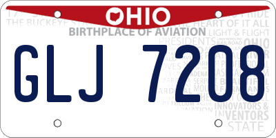 OH license plate GLJ7208
