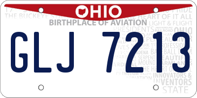 OH license plate GLJ7213