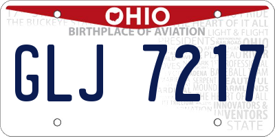 OH license plate GLJ7217