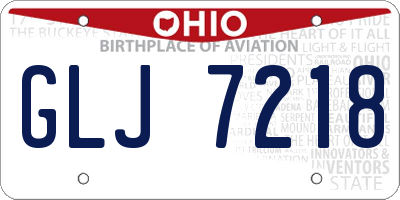 OH license plate GLJ7218