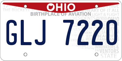 OH license plate GLJ7220