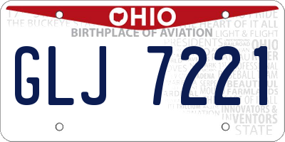 OH license plate GLJ7221