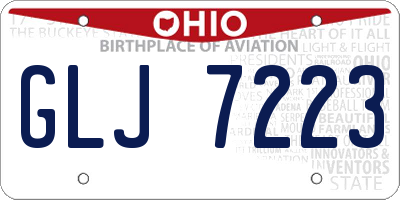 OH license plate GLJ7223